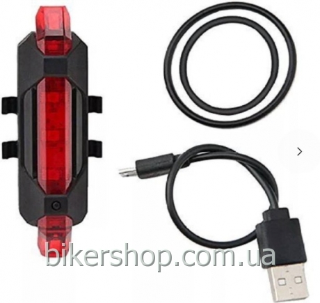 Велосипедная мигалка красная BS-216 USB